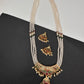 Hyderabadi Jadau Nauratan Pendent Pearl Raani Haar Necklace - 