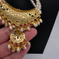 Hyderabadi Jadau Nauratan Pendent Pearl Raani Haar Necklace - 