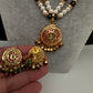Hyderabadi Jadau Multi Color Pendent Pearls Short Necklace - 