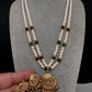 Hyderabadi Jadau Multi Color Pendent Pearls Short Necklace - 