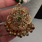 Hyderabadi Jadau Multi Color Pendent Pearls Short Necklace - 
