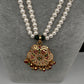 Hyderabadi Jadau Multi Color Pendent Pearls Short Necklace - 