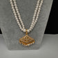 Hyderabadi Jadau Pendent Pearls Short Necklace - 