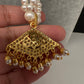 Hyderabadi Jadau Pendent Pearls Short Necklace - 