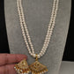 Hyderabadi Jadau Pendent Pearls Short Necklace - 