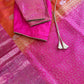 Orange Semi Soft Silk with Magalgiri Border