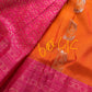 Orange Semi Soft Silk with Magalgiri Border