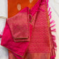 Orange Semi Soft Silk with Magalgiri Border