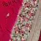 Red Checked hand work Saree