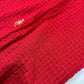 Red Checked hand work Saree