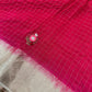 Red Checked hand work Saree