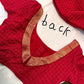 Red Checked hand work Saree