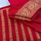 Banarse Red Silk Saree