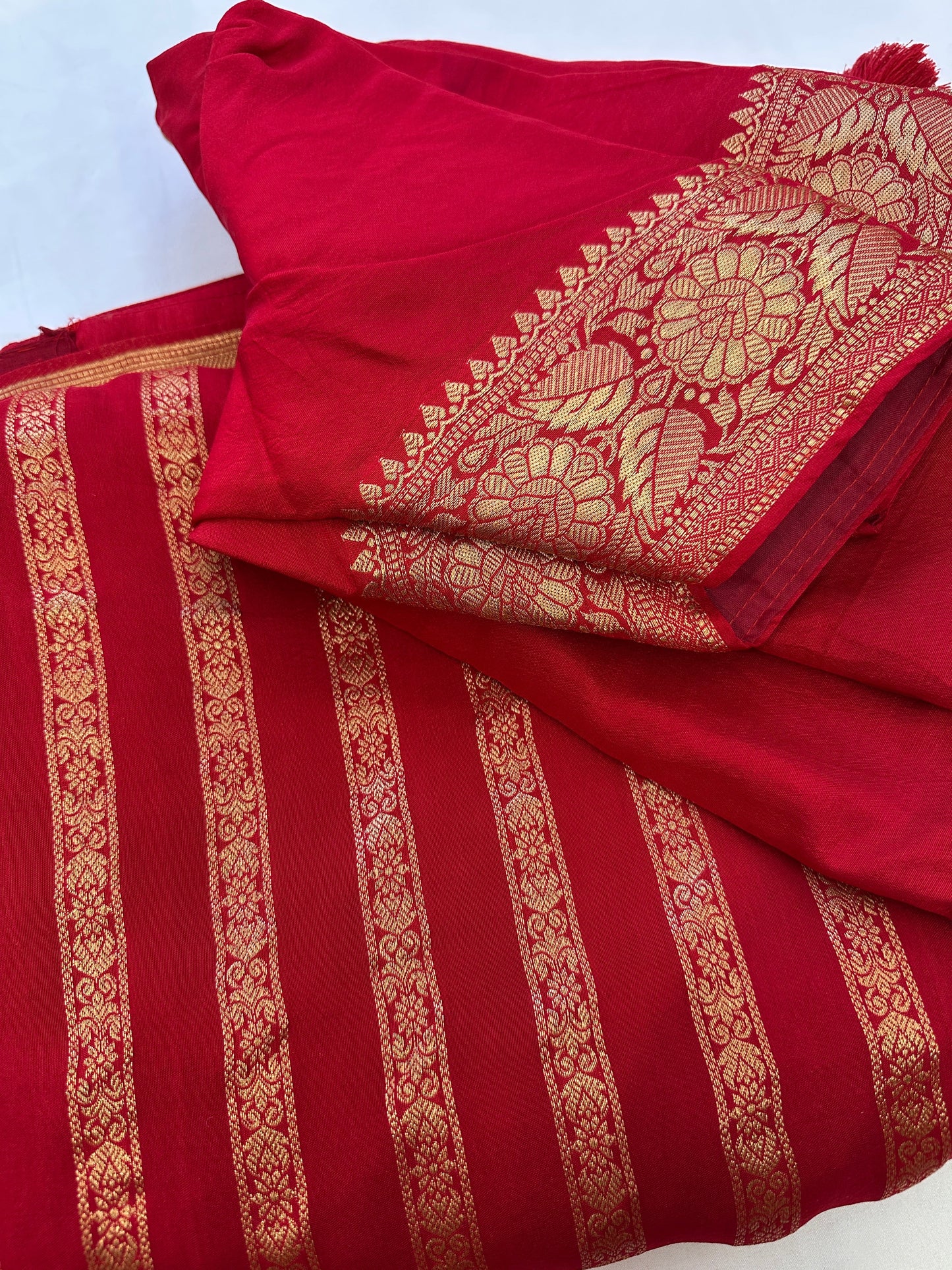Banarse Red Silk Saree