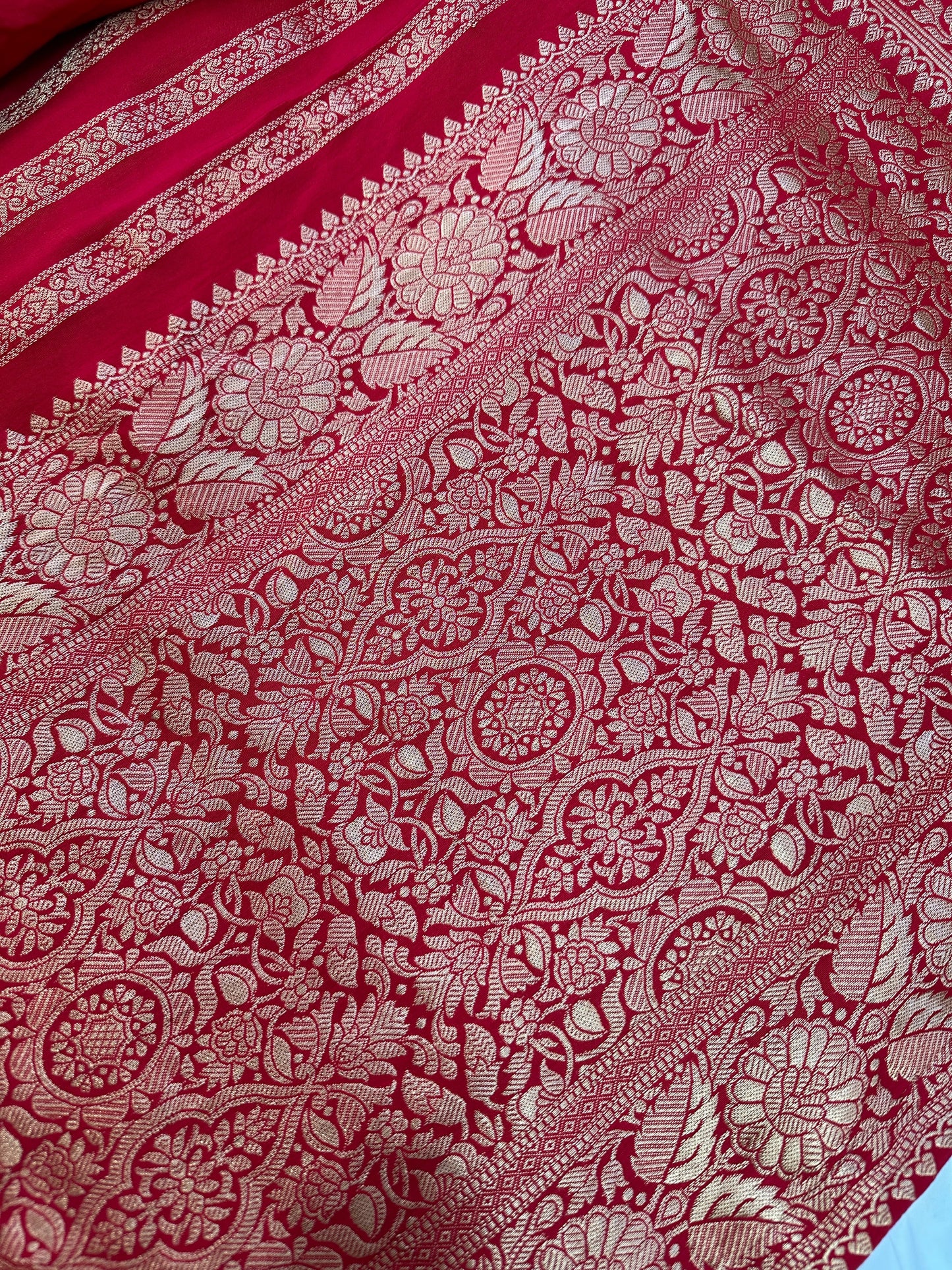 Banarse Red Silk Saree