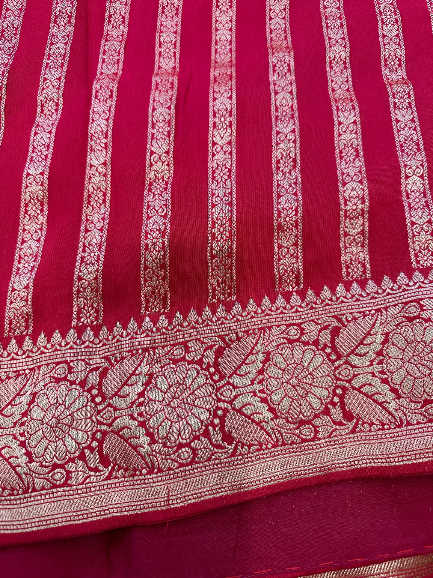 Banarse Red Silk Saree