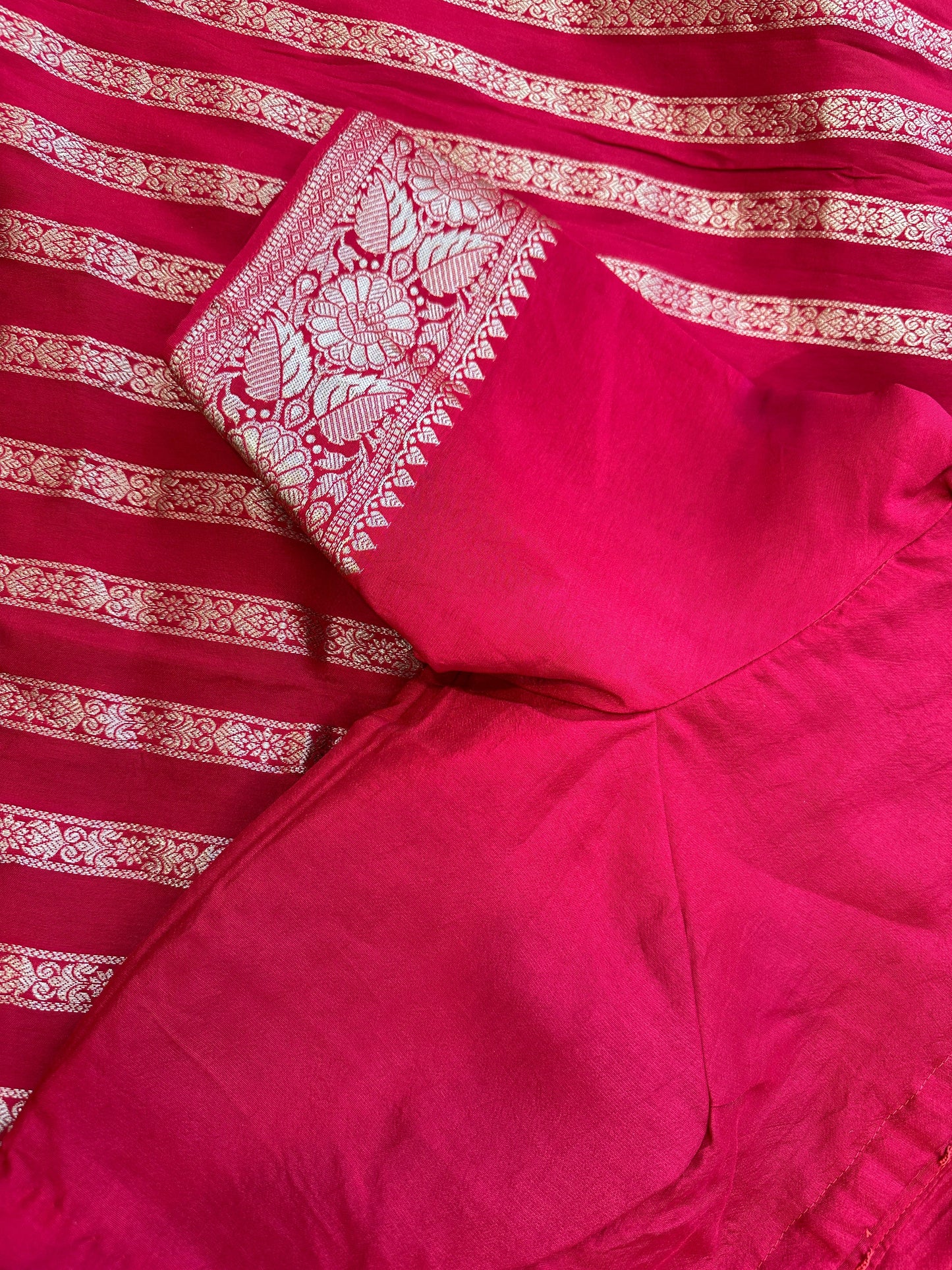 Banarse Red Silk Saree