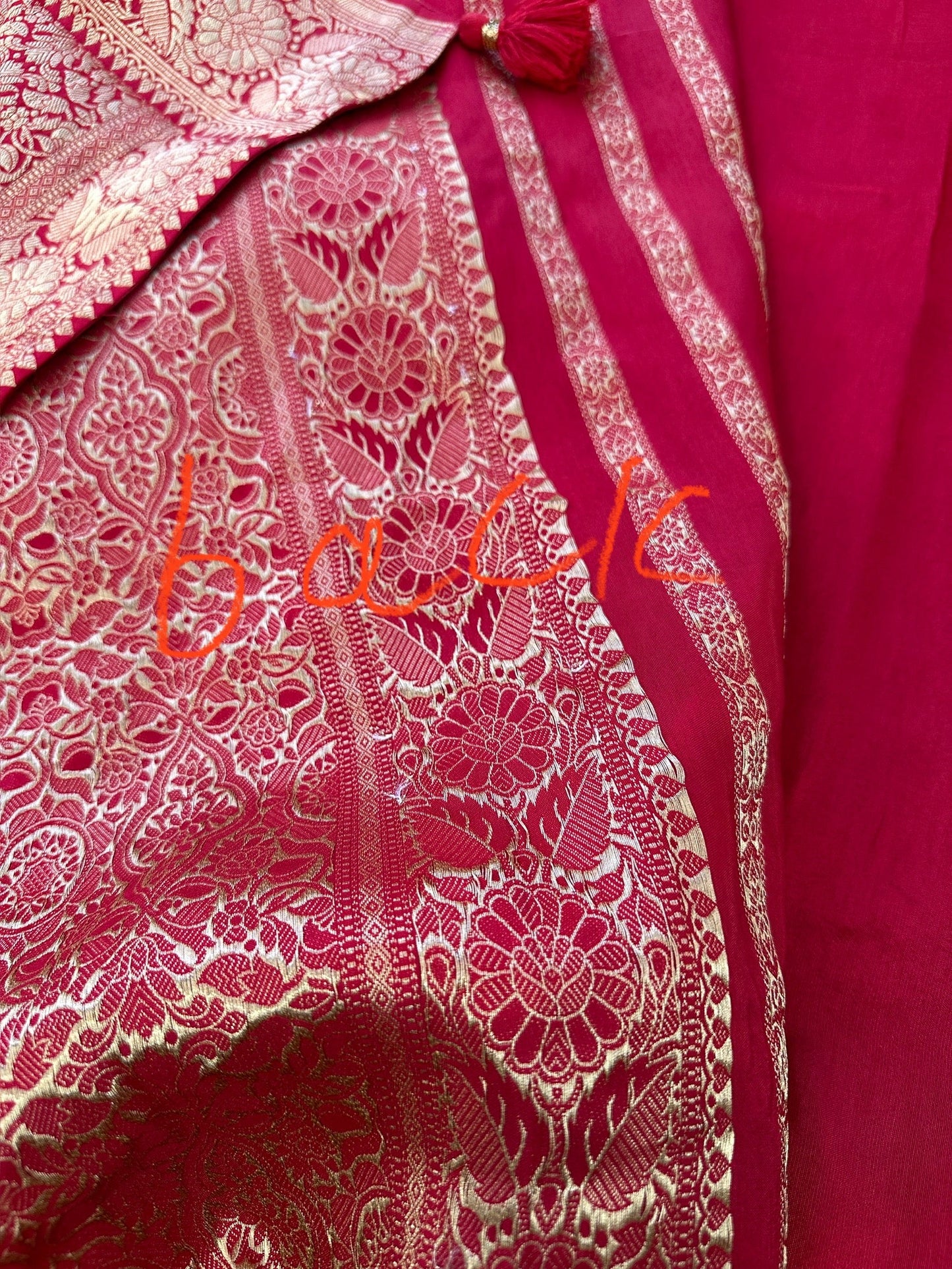 Banarse Red Silk Saree