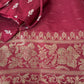 Maroon Crepe Silk Saree