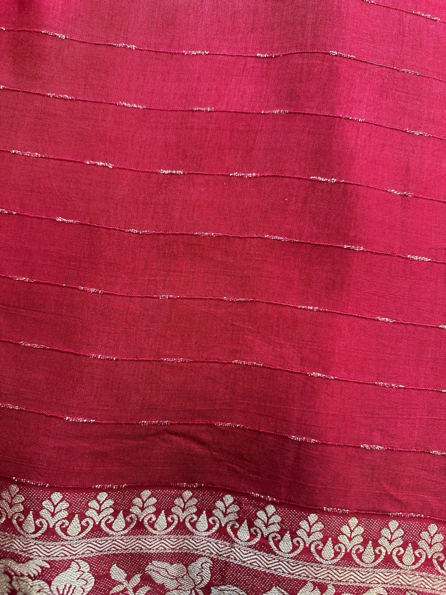 Maroon Crepe Silk Saree