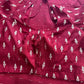 Maroon Crepe Silk Saree