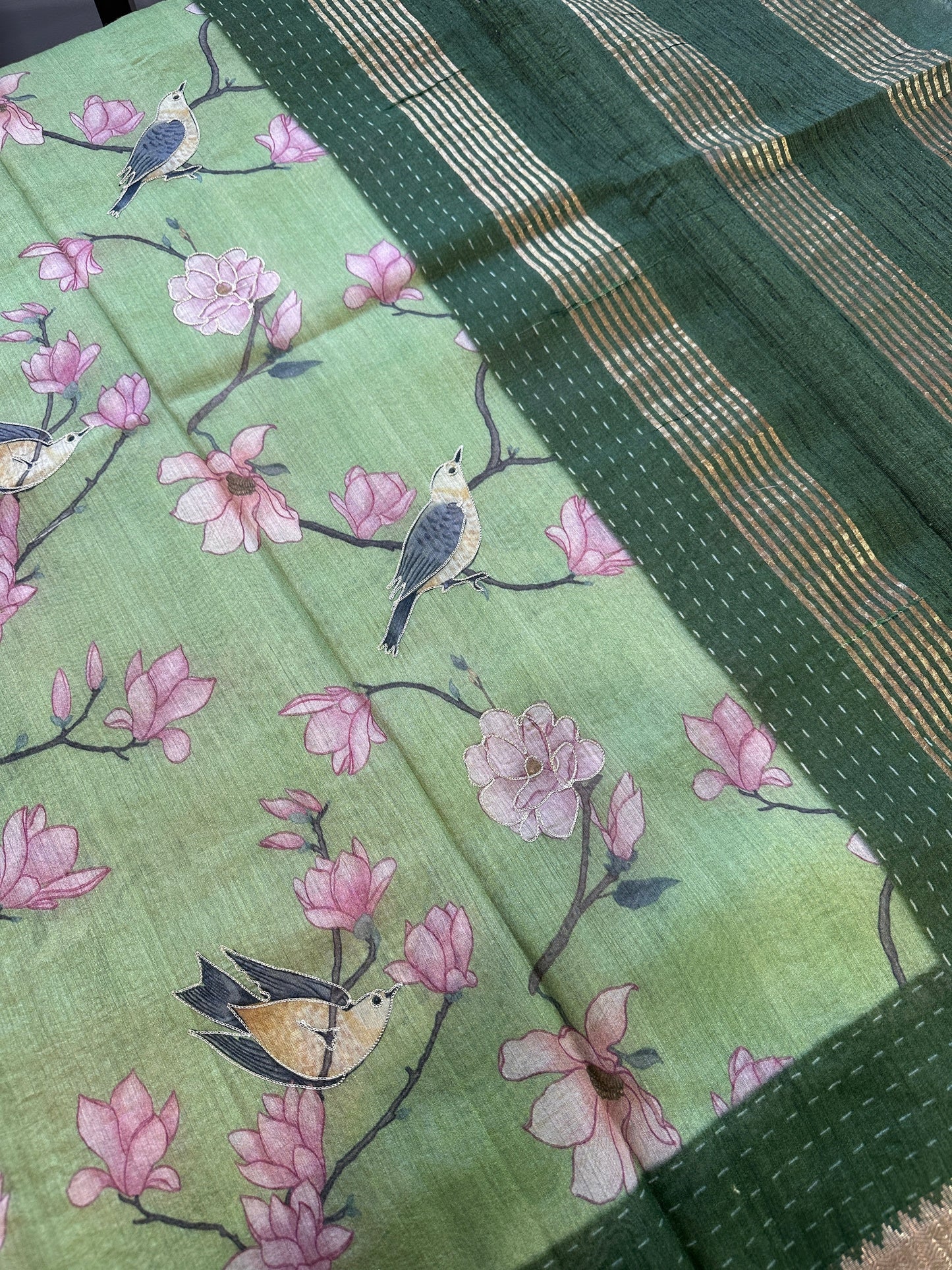 Pure Tussar Printed Saree