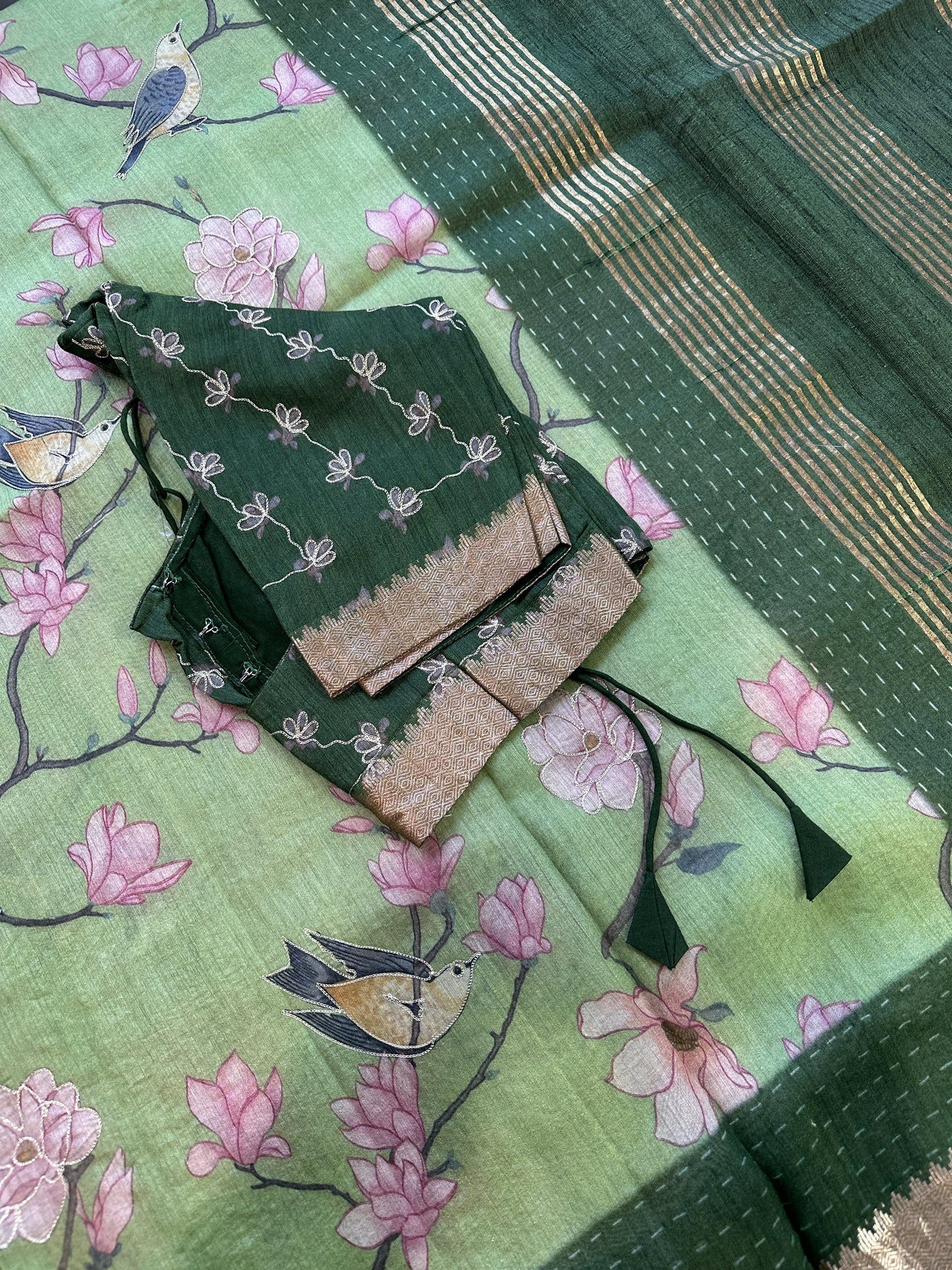 Pure Tussar Printed Saree