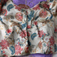 Kalamkari Patch Semi Crepe Purple Saree comes with 2 Blouses
