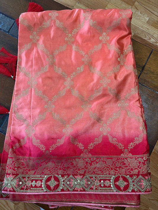 Banarsee Satin Silk Saree