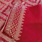 Red Golden Banarsee Tissue Silk Saree