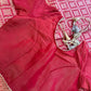 Red Golden Banarsee Tissue Silk Saree