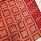 Red Golden Banarsee Tissue Silk Saree