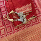 Red Golden Banarsee Tissue Silk Saree