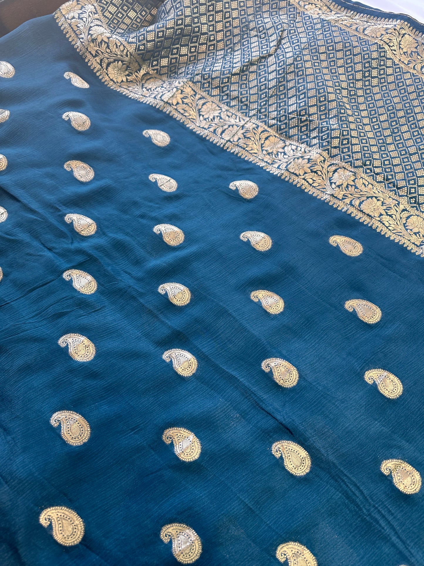Georgette Blue Saree