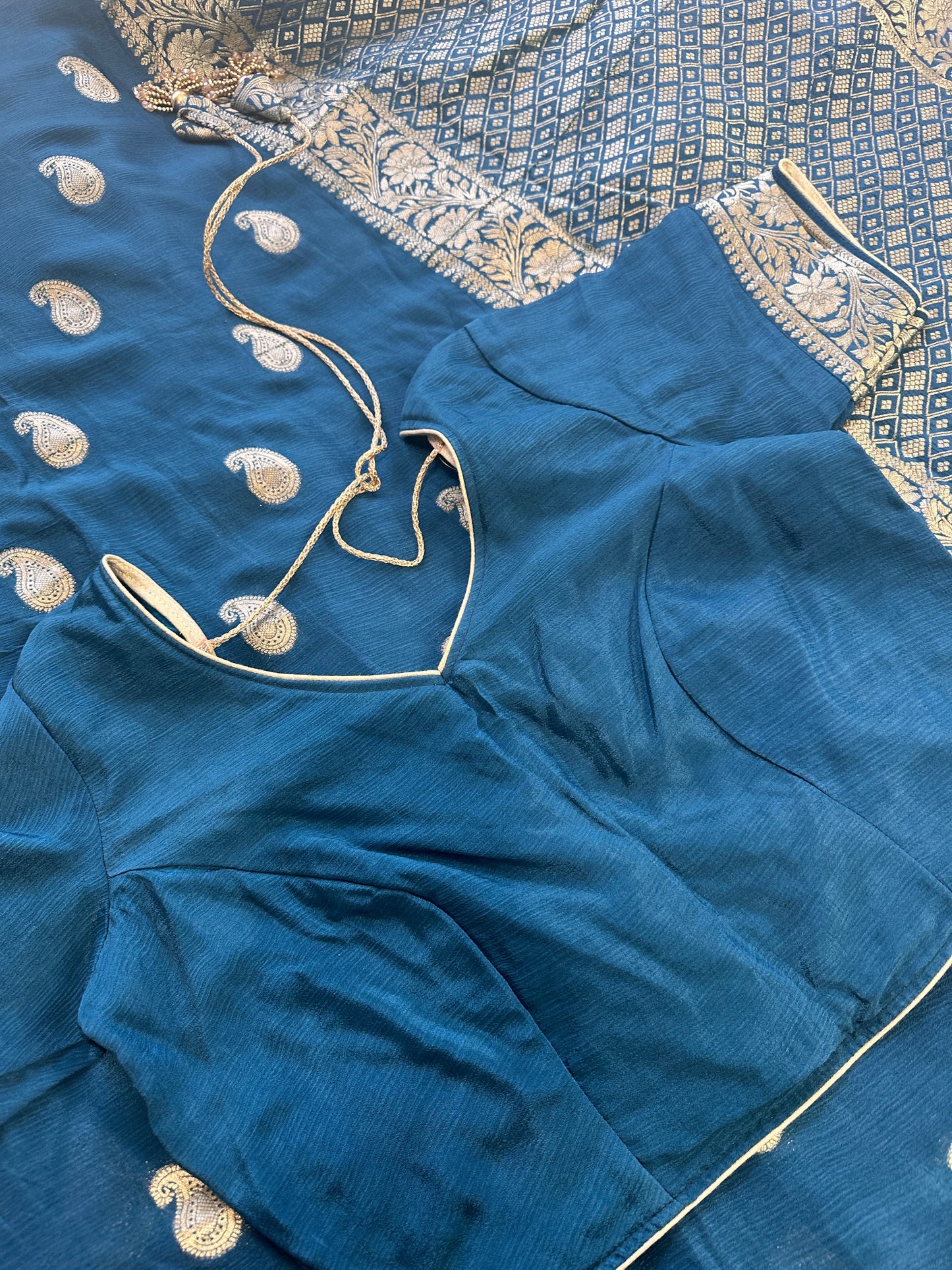 Georgette Blue Saree