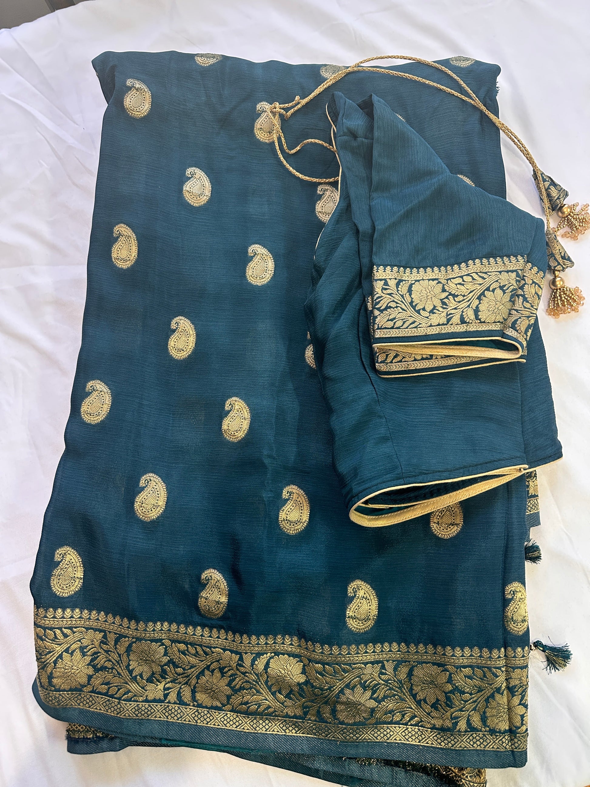 Georgette Blue Saree