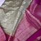 Soft Silk Green with Magenata Saree