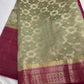 Soft Silk Green with Magenata Saree