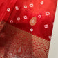 Pink Badhani Saree with Khadi Border