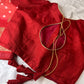 Pink Badhani Saree with Khadi Border
