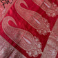 Pink Badhani Saree with Khadi Border