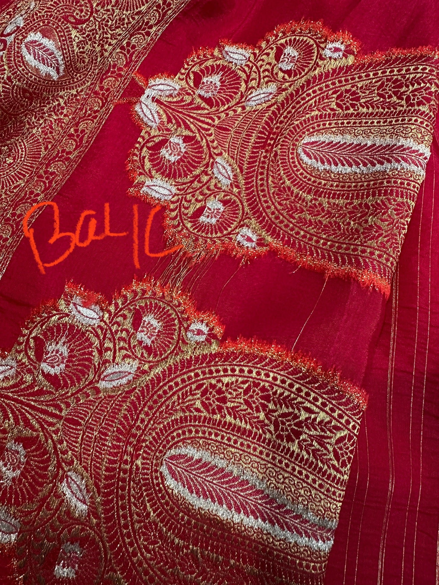 Pink Badhani Saree with Khadi Border