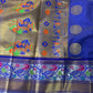 Pythani Border Yellow Blue Chanderi Saree