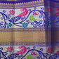 Pythani Border Yellow Blue Chanderi Saree
