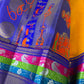 Pythani Border Yellow Blue Chanderi Saree