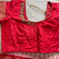 Pure Pattu Gadwal Cream Red Saree