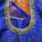 Yellow and Blue Semi Kuppdam Saree