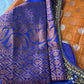 Yellow and Blue Semi Kuppdam Saree