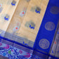 Light Yellow Chanderi Pythani Border Saree