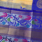 Light Yellow Chanderi Pythani Border Saree